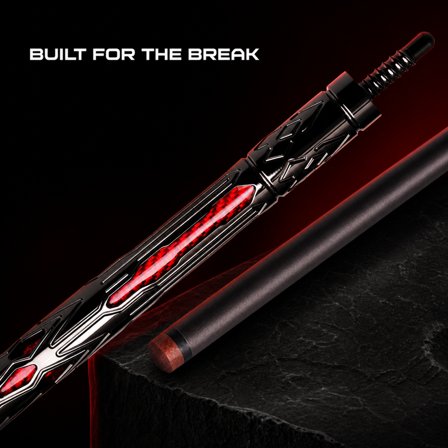 LANZEY T700 Carbon Fiber Break Cue – 13mm Phenolic Tip & Aerospace Aluminum Butt