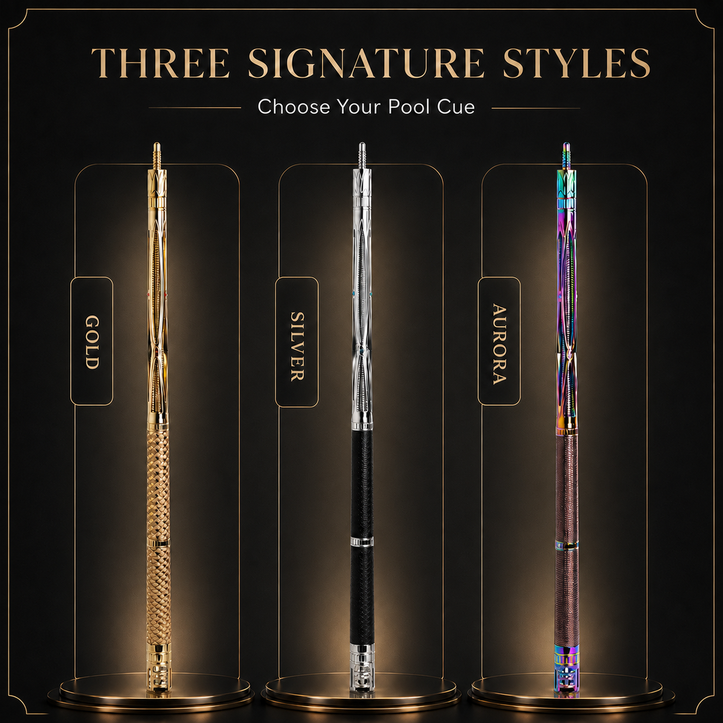 LANZEY Divine Arms Series Carbon Fiber Pool Cue Set | T700 Shaft, Aluminum Alloy Butt, Adjustable Weight & 10-Piece Accessory Kit