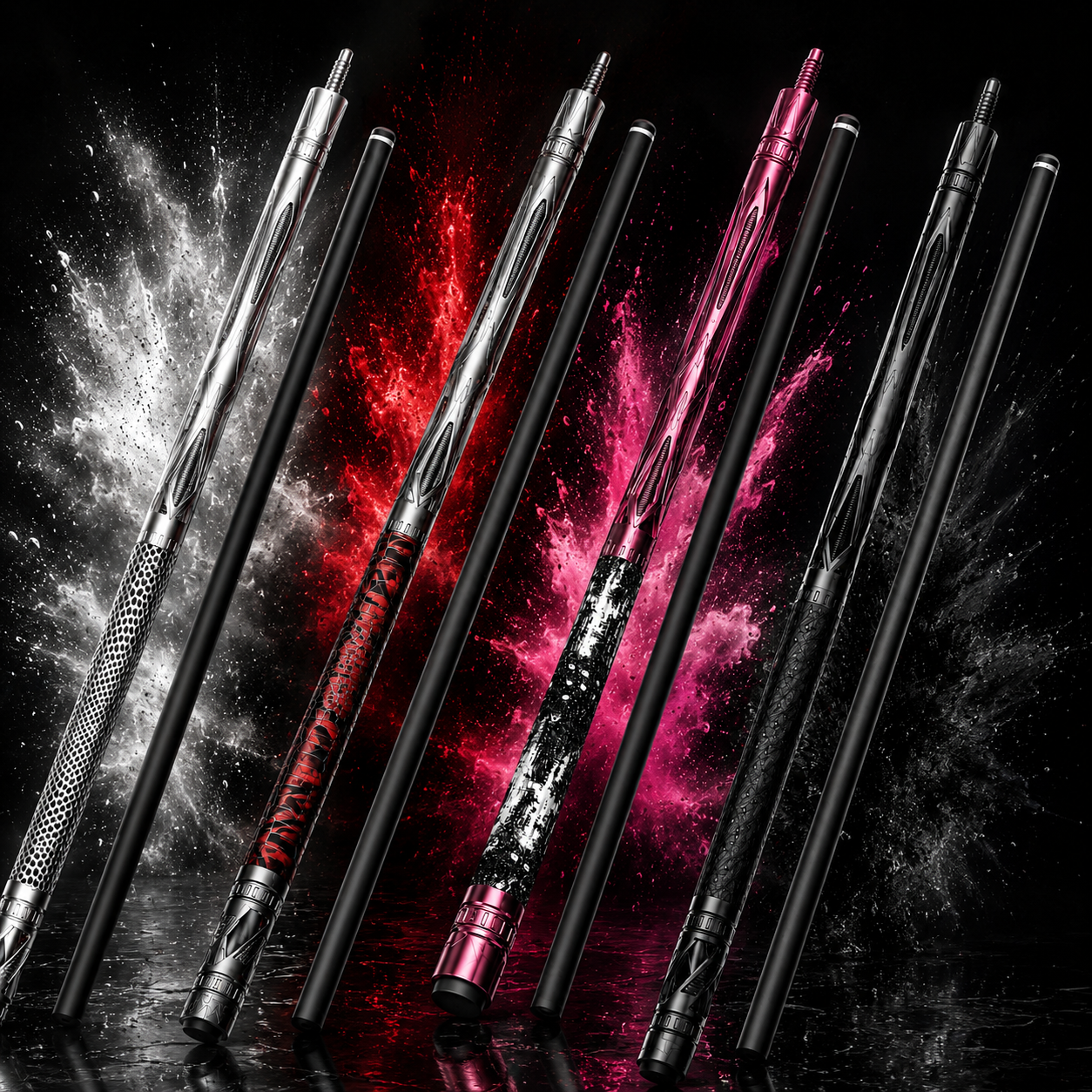 LANZEY X-Series Carbon Fiber Pool Cue | Adjustable Weight, Low-Deflection Shaft & Carbon Fiber Extension