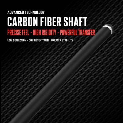 LANZEY X-Series Carbon Fiber Pool Cue Set – Premium Aluminum Alloy Cue with Adjustable Weight System & Low Deflection Shaft
