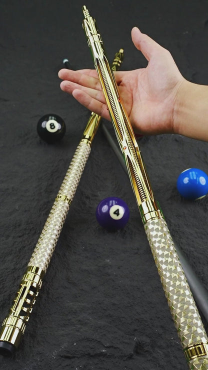 LANZEY Divine Arms Series Carbon Fiber Pool Cue Set | T700 Shaft, Aluminum Alloy Butt, Adjustable Weight & 10-Piece Accessory Kit